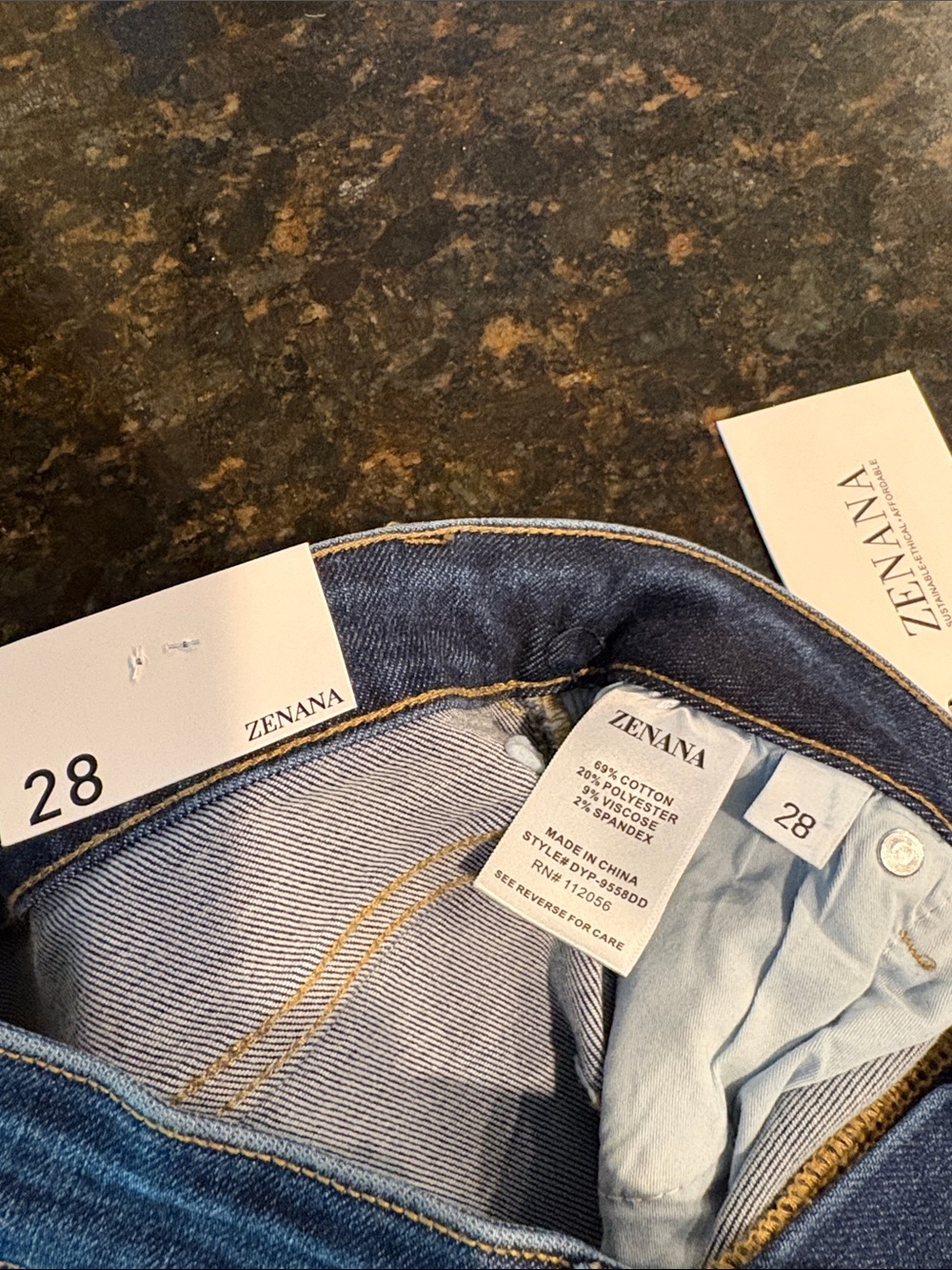 NWT Zenana Outfitters Deep Blue Flare Wide-Leg Jeans - Picture 9 of 10